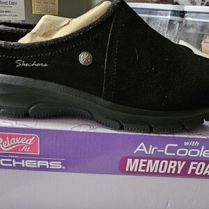 Skechers Black Slip-On Shoes